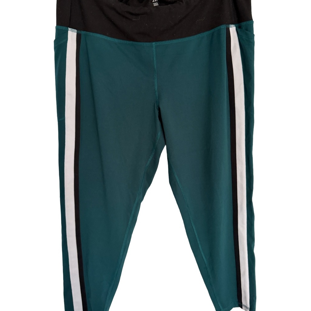 DSG Women’s  Leggings Teal w/Black Waistband Size 2X - Picture 2 of 3